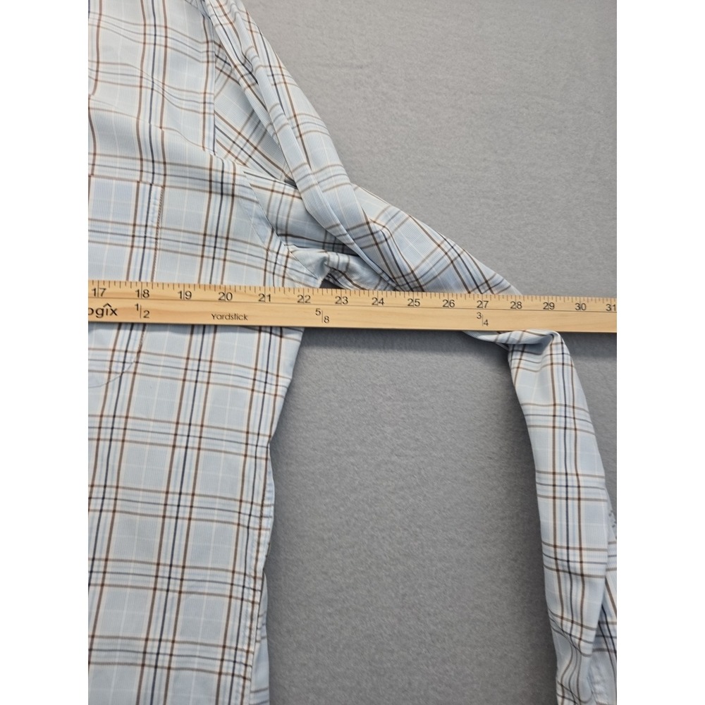 Peter Millar Shirt‎ Mens Medium Long Sleeve Button Up Lightweight Plaid Casual - Picture 4 of 8